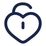 Heart Unlock SVG Icon